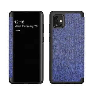 Baru Modern Mewah Bergaya PU Kulit Flip View Ponsel Kembali Case PENUTUP UNTUK Samsung Galaxy A91A81