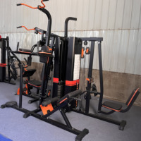 Machine de Fitness Multi Station Home Gym 5 Station Multi Gym Fitness Machine Équipement Avec Banc D'exercice D'haltère