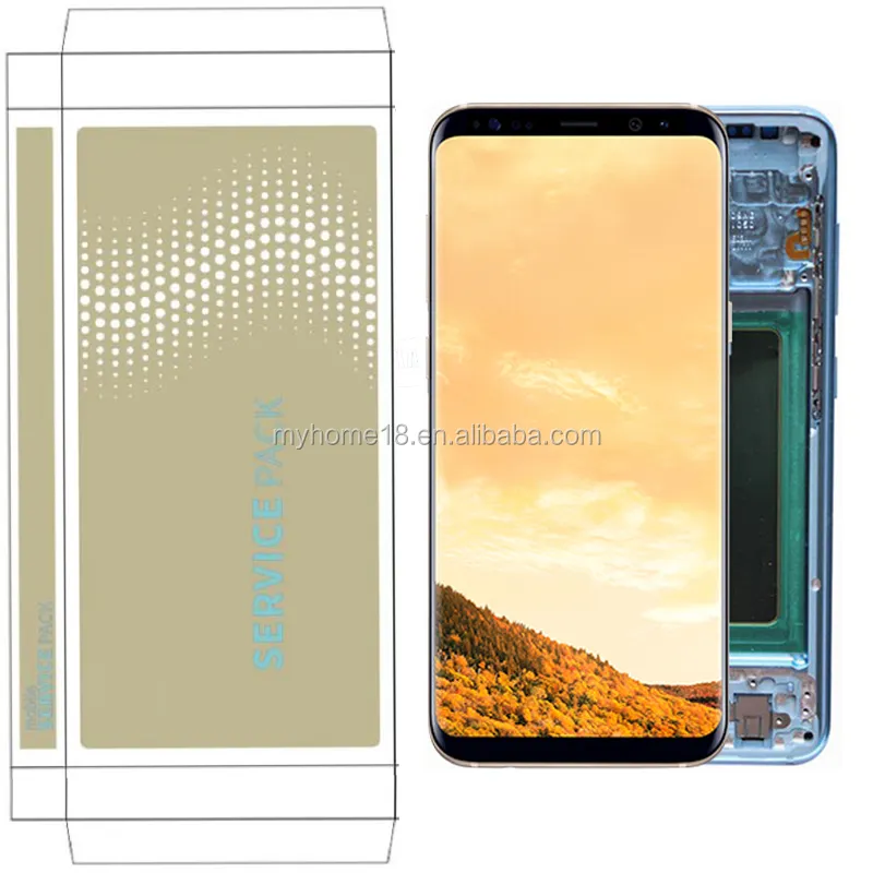 100% orijinal AMOLED cep telefonu lcd'ler S10 artı Samsung Galaxy S5 için servis paketi ile dokunmatik ekran/S6/S7/S7 kenar/S8/S9/S10