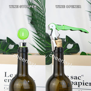 <span class=keywords><strong>Coffret</strong></span> cadeau promotionnel de vin vert, kit d'accessoires à vin personnalisé, ouvre-bouteille et bouchon de bouteille avec boîte noire - Product Image 3