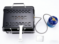 Nouveau produit, plus de choix de couleurs, barbecue au gaz portable en acier inoxydable pliable pour le camping en plein air et le jardin