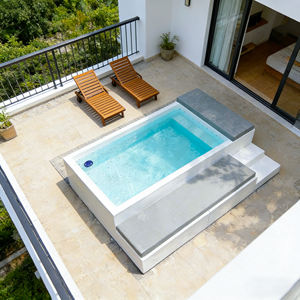 Piscina exterior, diseño de piscina al aire libre, carcasa de fibra de vidrio en venta, piscina rectangular de fibra de vidrio, jacuzzi prefabricado para el hogar, para verano - Product Image 5