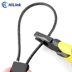 Wholesale HiLink 15'' Long Steel Cable Gun <strong>Lock</strong> Wire Red and Black Safety Padlock with Master Key - Product Image 5