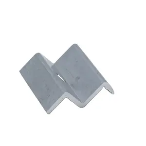 Made in Italy high quality simple end retaining clamp for solar modules H 32 mm  in raw aluminium