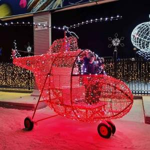 Luces Navideñas LED Comerciales para Exteriores con Temática de Avión 3D, IP65, Decoraciones Festivas para Uso en Exteriores - Product Image 1