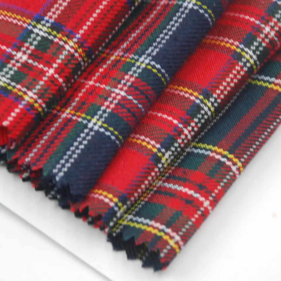 High quality Wholesale factory japanese girl skirts school uniforms plaids material yarn dyed 100% polyester check fabric