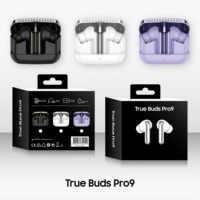 Écouteurs sans fil True Buds Pro 9 de haute qualité avec emballage personnalisé, écouteurs TWS intra-auriculaires