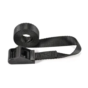 Wholesale Price 1 Inch 25mm Cargo Lashing Strap Black Cam Buckle Tie Down Strap With Rubber Cover