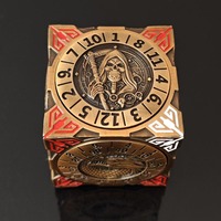 Usine D6 Jeu de Dés 7-en-1 Métal Polyédrique D6 Sculpté Donjons et Dragons Dnd Jeu de Société Logo Personnalisable Sculpté Artisanat