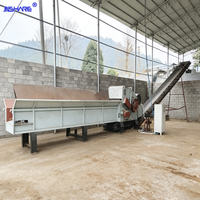 Broyeur à bois à tambour 4t/h 55kw 380V, machine à broyer le bois robuste pour bûches, palettes, écorces de maïs