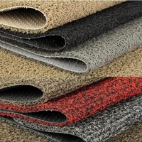 Alfombra de PVC en Espiral con Hilo de Seda, Grado A (0.9-1.1mm) y Grado B (0.4-0.6mm), Fácil de Instalar, MOQ 200m², para Vestíbulos Comerciales, Entradas y Separaciones