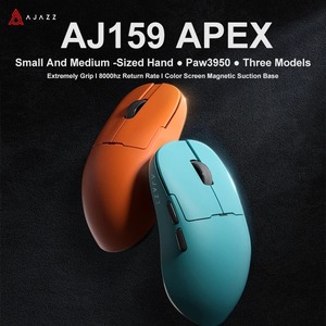 Ajazz AJ159 <span class=keywords><strong>APEX</strong></span> Mouse Ligero 56g Tri-mode PAW3950 42000DPI 8Khz 650IPS 400mAh Gaming Esport Mouse con base - Product Image 2