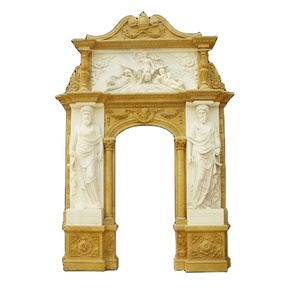 Trang chủ vườn trang trí tự nhiên màu vàng travertine đá vôi đá cẩm thạch cửa Surround - Product Image 4