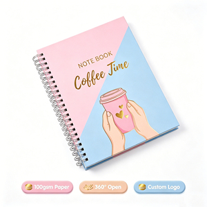 Carnet à spirale personnalisé Tiange, couverture rigide, thème « Heure du café », papier 100g, vente en gros de papeterie, fabricant d'usine - Product Image 1