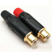 Adaptateur de prise femelle RCA plaqué or, connecteur de câble audio, prises de haut-parleur