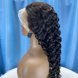 Perruque Lace Front Wig naturelle bouclée, cheveux humains, Deep Loose Wave Bang, 13x4, 13x6, 18 <span class=keywords><strong>20</strong></span> 22 26 28 30 pouces, vente en gros - Product Image 3