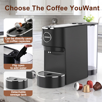 Machine à café à capsules 20 bars avec expresso et lungo réglables, réservoir amovible de 1,2 L pour hôtel et bureau