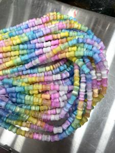 ลูกปัดคริสตัลสีรุ้งเซเลไนต์ของโมร็อกโก8X12มม. ลูกปัดหินหลอดไม้ไผ่ขัดเงาสำหรับสร้อยคอสร้อยข้อมือ Perles - Product Image 4