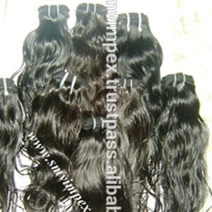 Vente chaude tissage de cheveux bruts naturels vierges indiens remy non transformés. Pas de perte et d'emmêlement des cheveux. cheveux parfaits de haute qualité - Product Image 1
