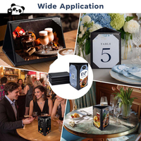 Protège-menus pliables pour restaurant 4,25x11 po, trois pages, en cuir PU avec coins biseautés pour carte des vins, café, bar, hôtel
