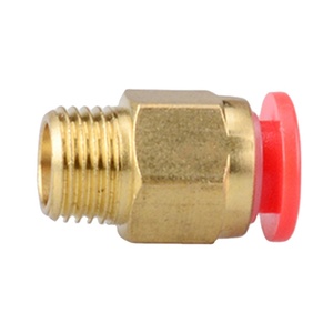 One-Touch PC bộ phận khí nén <span class=keywords><strong>Union</strong></span> brass cơ thể Màu Đỏ nút nhựa nhanh chóng đẩy kết nối cho PU Air hose chất lượng Brass phụ kiện - Product Image 5
