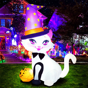 Hantu Labu Tiup Halloween 8FT, Hantu Raksasa Seram dengan Lampu LED untuk Dekorasi Luar Ruangan, Halaman, Taman, Pesta - Product Image 4