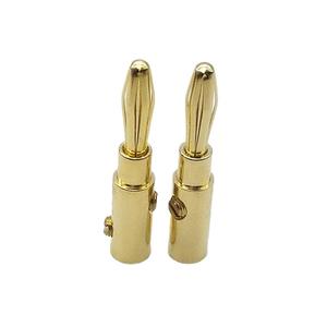 ขั้วต่อสายลำโพงแบบหัวกล้วยและหัวต่อแบบปลายแหลมชุบทองแดง สำหรับเครื่องขยายเสียง ลำโพง ปลั๊กเสียง พร้อมสกรู สายลำโพง จากโรงงาน - Product Image 2