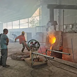 3Ton Capacity Automatically Dumping Pig Iron Scrap Steel Induction Melting Furnace