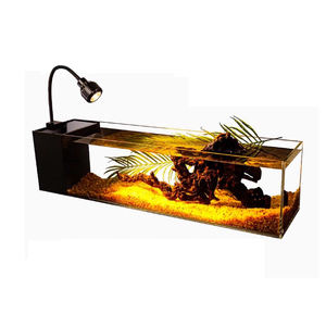 אקווריום סיטונאי אקווריום בינוני וקטן אולטרה לבן זכוכית גינון דגים מיכל - Product Image 2