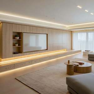 Meubles de style bois crème moderne, design minimaliste, décoration personnalisée de toute la maison pour les hôtels et les villas - Product Image 5