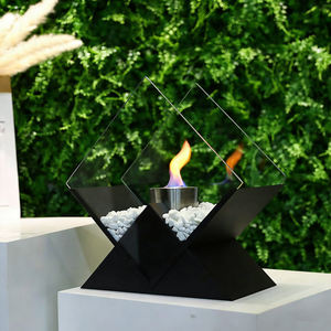 Brasero <span class=keywords><strong>de</strong></span> Mesa Cookwin, Brasero sin Humo con Piedras Naturales, Brasero para Interiores y <span class=keywords><strong>Exteriores</strong></span> con Vidrio Templado para Hacer S'mores - Product Image 5