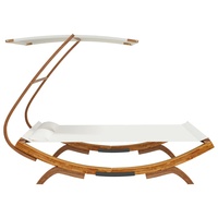 Lit hamac autoportant chaise longue avec support en bois et auvent pour balcon de jardin extérieur