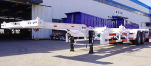 Kualitas tinggi 20ft 40ft Q345B baja kerangka Chassis semi-trailer 2 as roda mekanik + suspensi udara diskon besar truk Trailer - Product Image 5