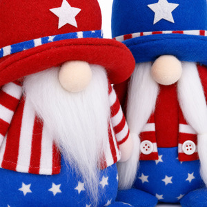 Decoraciones Patrióticas de Gnomos para el Día de <span class=keywords><strong>la</strong></span> Independencia, 4 de Julio, Adornos de Gnomo de Peluche con Bandera Americana para Decoración de Mesa en el Hogar y Fiestas - Product Image 3