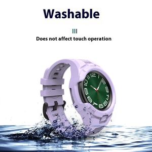 สายนาฬิกา TPU สำหรับ Samsung WATCH4/6 CLASSIC รุ่นหรู ขนาด 22 มม. สีเดียว สายเปลี่ยนสำรอง ขายส่งจากโรงงาน - Product Image 3