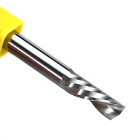 Fraise en spirale à une dent en carbure 3.175 4mm 6mm 8mm 10mm avec revêtement DLC 2A pour aluminium, acrylique, PVC, bois