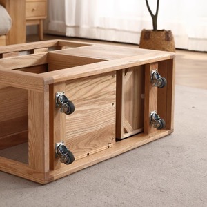 Solid Wood Slab Side <b>Table</b> With Storage For Living Room Small Apartment Corner Cabinet Narrow <b>Sofa</b> Side <b>Table</b> - Product Image 3