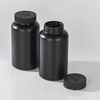 Bouteille en plastique HDPE de 500 cc en gros avec bouchon de sécurité CRC pour huiles de poisson, vitamines et capsules/comprimés
