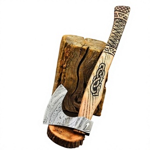 Hacha de Acero al Carbono Personalizada OEM de Venta Caliente con Mango de Madera Dura para Acampar, Cortar Leña, Trabajos de Jardinería y Uso en Exteriores - Product Image 6