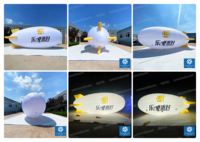 Ballon de dirigeable géant gonflable personnalisé de 10m pour les événements, les fêtes, modèle de dirigeable suspendu pour les objets gonflables publicitaires