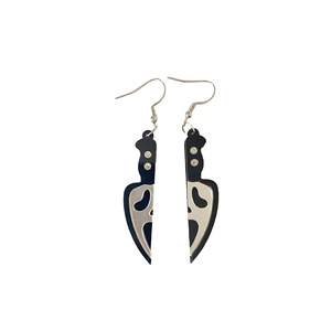 Personalità acrilico pugnale di Halloween affilato coltello da <span class=keywords><strong>cucina</strong></span> orecchini eccentrico fantasma urlo orecchino gioielli per studente - Product Image 4