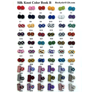 ラウンドストリング弾性中国シルクノットフレンチカフスリンクスリーブボタンカフス - Product Image 1