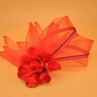 Mode lin plume cheveux accessoires fête chapeaux fleur lin haut chapeau dames Derby église mariage chapeau tête robe