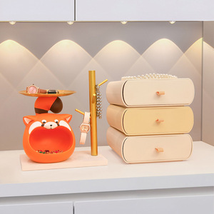 Big Mouth Panda Storage Tray Irregular Shape Painted Standing Type Multifunction Home Desktop Organizer - Product Image 2