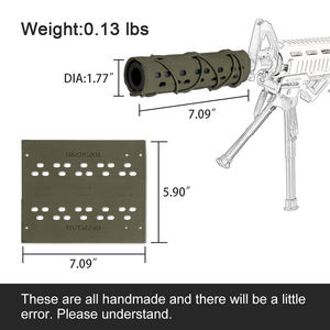 ปลอกหุ้มเก็บเสียงแบบยุทธวิธี TOPTACPRO สำหรับใช้งานกลางแจ้ง ขนาด 18 ซม. ลายพรางไนลอน - Product Image 6