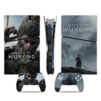 Autocollant de Console Wukong mythe noir en gros d'usine pour peau de Console de jeu vidéo PS5 pour SONY Playstation 5