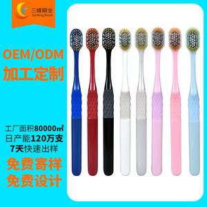 Brosse à dents personnalisée Sanfeng, poils larges et doux, design 3D, pour usage domestique, adulte - Product Image 1