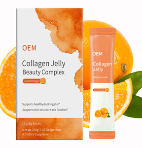 Complejo <span class=keywords><strong>de</strong></span> Belleza en Gelatina <span class=keywords><strong>de</strong></span> Colágeno - 1000mg <span class=keywords><strong>de</strong></span> Péptidos <span class=keywords><strong>de</strong></span> Colágeno con Vitamina C para el Cuidado <span class=keywords><strong>de</strong></span> la Piel y el Cabello, Sabor a Naranja Dulce, 10 Sobres - Product Image 1