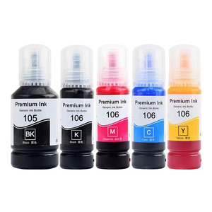 ขวดหมึกเติมหมึกได้105 <span class=keywords><strong>106</strong></span>สำหรับ ET7750 L7180 L7160 Epson เครื่องพิมพ์อิงค์เจ็ท ecotank 5สี BK C M Y - Product Image 1