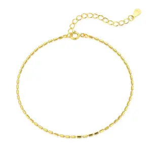 Dylam High Quality No Moq Adjustable 18K Gold Plated Bead Bracelet S925 Sterling Silver Chain Link Bracelets Bangles For Women